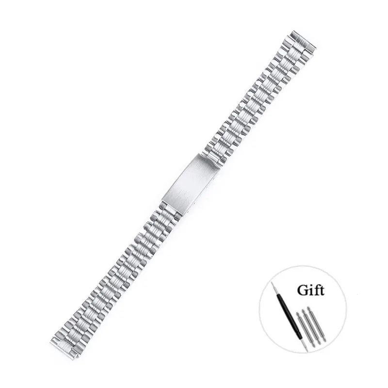 Stainless Steel Universal Watch Band Bracelet - Solid Folding Buckle