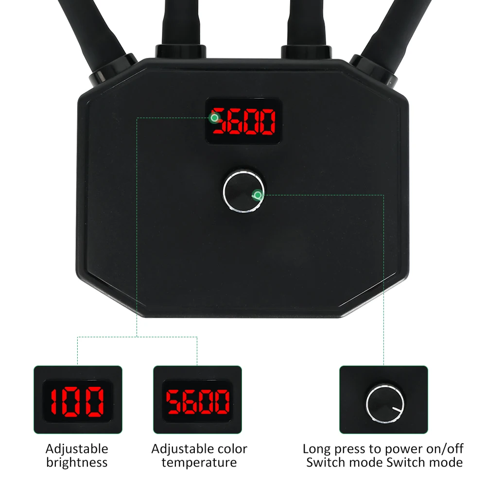 Luce Anello LED FX-8000ii 50W - Luce Da Studio Regolabile Con Treppiede Per Video, YouTube E Trucco - Foto 4