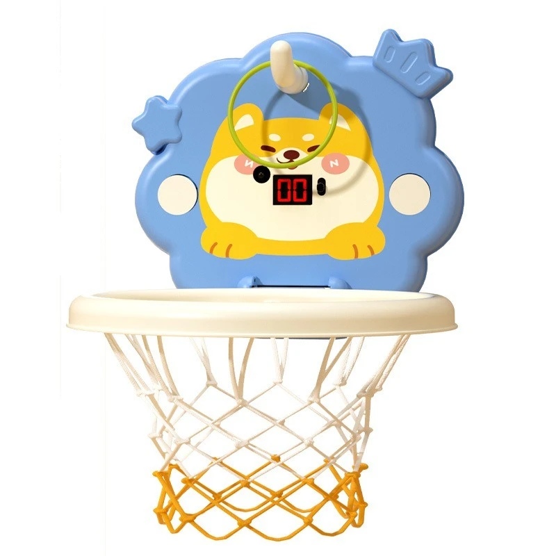 Hanging Children Basketball Hoop with Ball Pump Outdoor Indoor Sports Goal Play Game Suction Cup Adhesive Wall Stand Boys Gifts