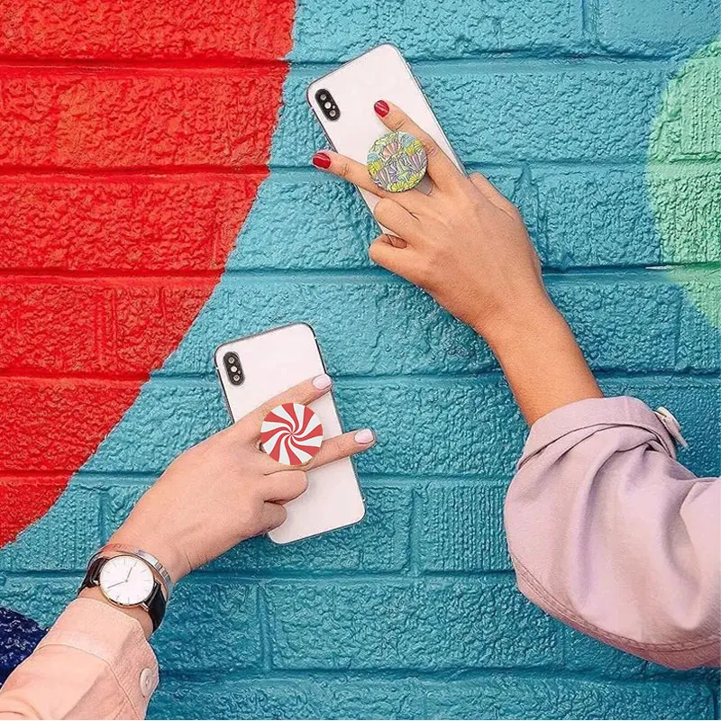 Enhanced Universal Phone Grip with Expanding Kickstand & Adhesive Holder