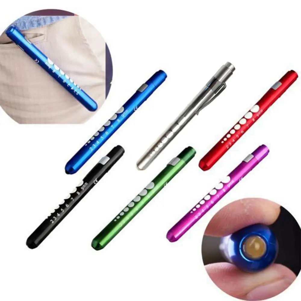 13.5cm Medical Flashlight First Aid LED Pen Light With Clip Flashlight Torch Pupil Examination Doctor Nurse EMT Emergency Kit