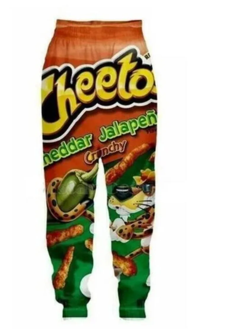 New Men/Womens Cheetos Funny 3D Print Fashion Tracksuits Crewneck hoodie Joggers Pants + Hoodies TZ017 5