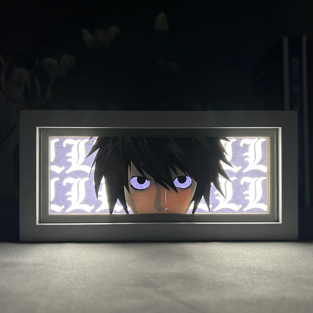 Death Note L for Bedroom Decoration Manga Desk 3d Table Lamp Anime Lightbox  Eyes Death Note Paper Cut Light Box Dropshipping - AliExpress