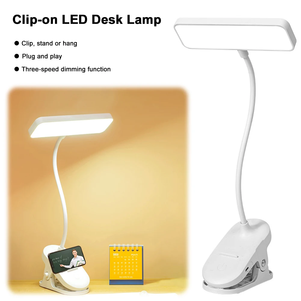 LED Reading Light Creative Desk Light USB Charging Small Night Lights 3 Gear Studying Lamp Multi-Function for Bedroom Dormitory 3