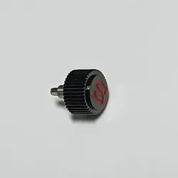 Screw - in Engraved 'S' Watch Crown Replacement for Automatic Movements - Premium Style (10 Bright Black)