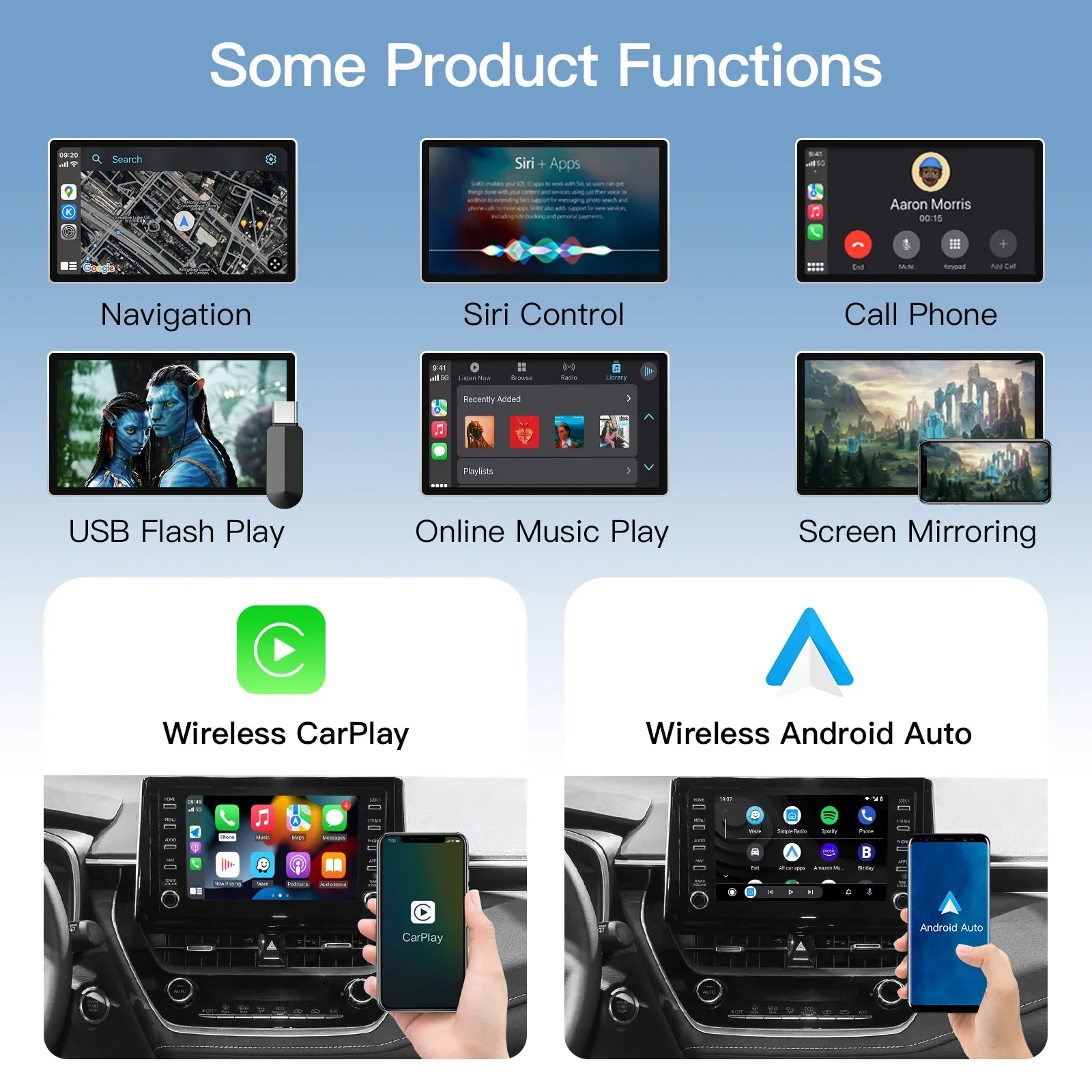 NUOVO Wireless Carplay Android Auto Per TOYOTA CHR Corolla Camry Auris prius RAV4 Avensis Highlander Touch2 Entune 2.0 Decoder Auto - immagine 3