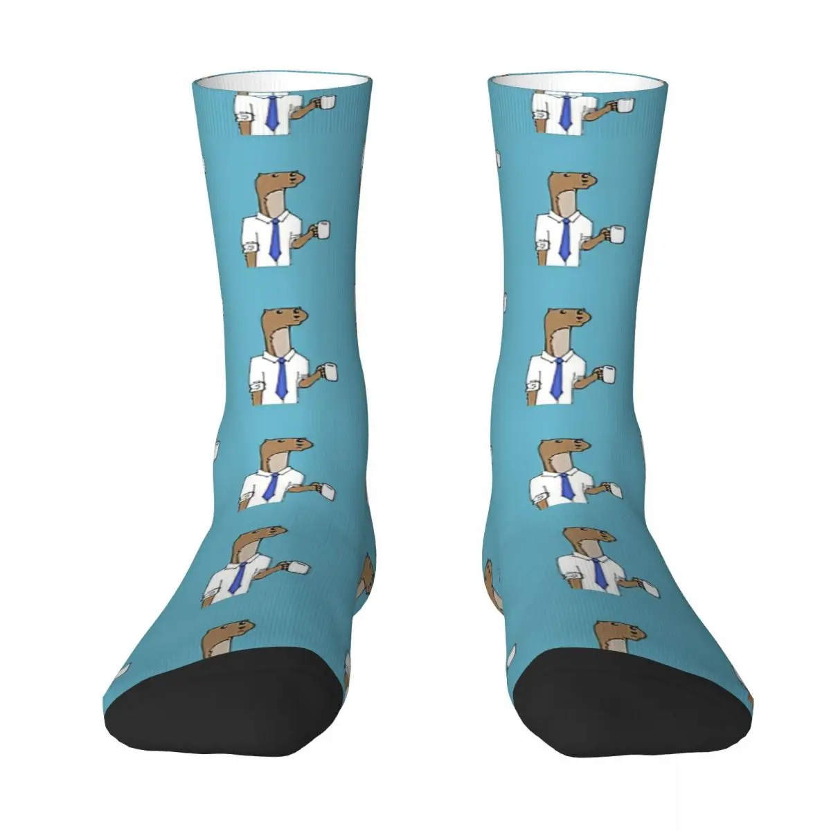 Hot Sale Office Weasel Fashion Funny Printed Polyester Long Socks Harajuku Comfortable Breathable Happy Gift sockings For Unisex