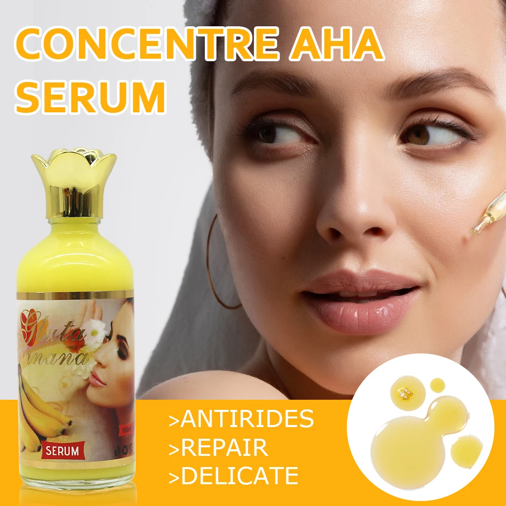 5D Gluta Natural Banana Essence Lightening & Moisturizing Skin Care Set Leaves Skin Glowing Smooth Soft Care Product