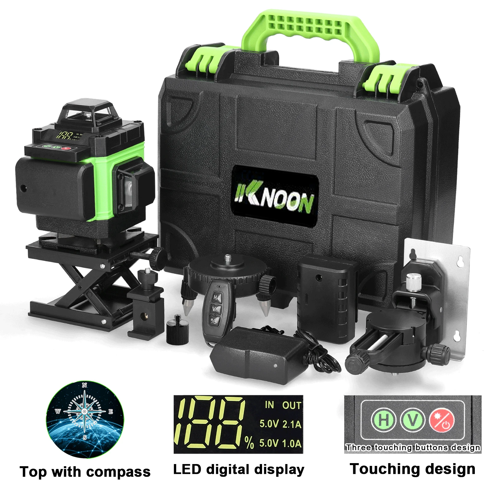 16LinesLaserLevel3SelflevelingRechargeableLithiumBattery