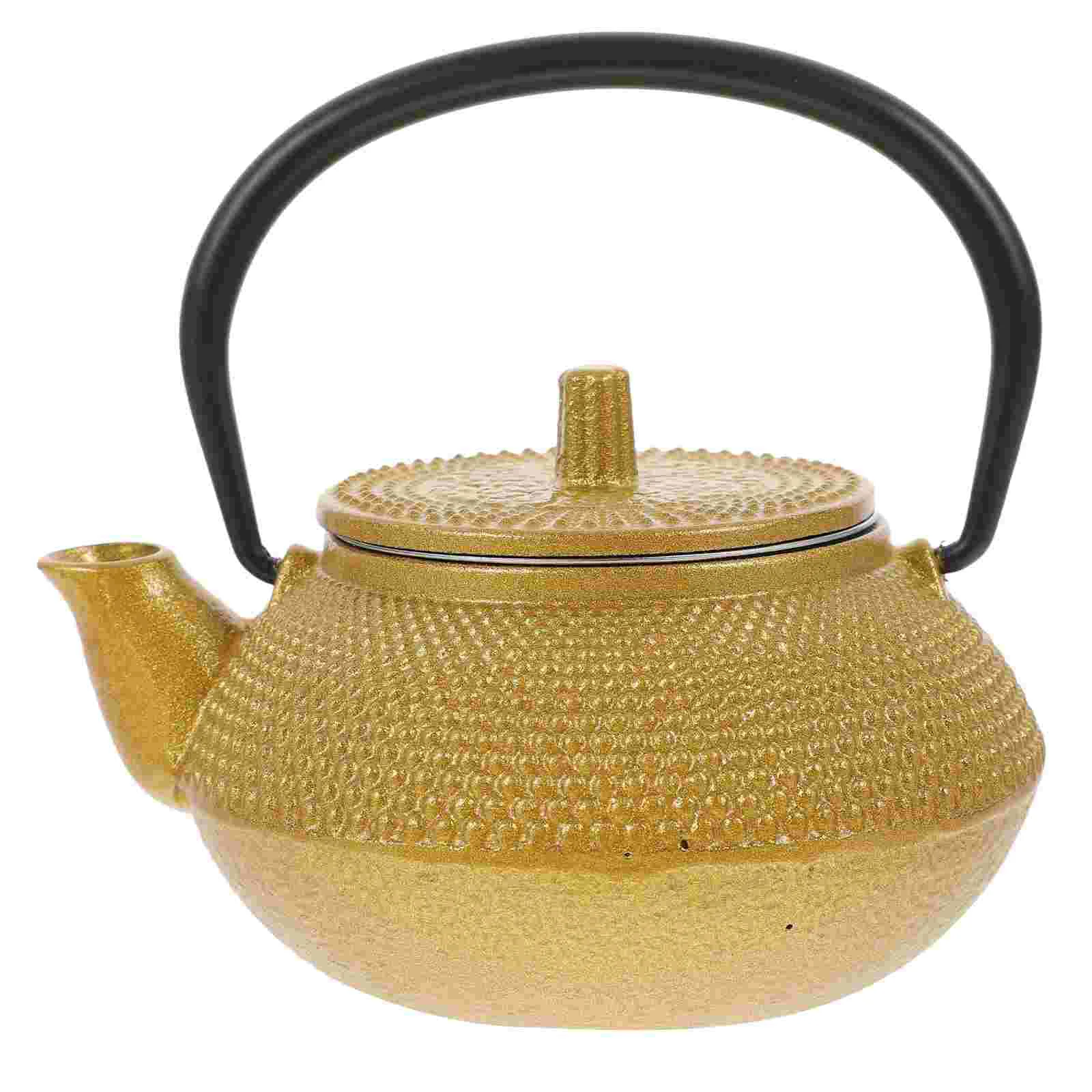 

Small Iron Tea Kettle With Handle Wrought Iron Teapot Desktop Teakettle Heat-resistant Loose Tea Kettle
