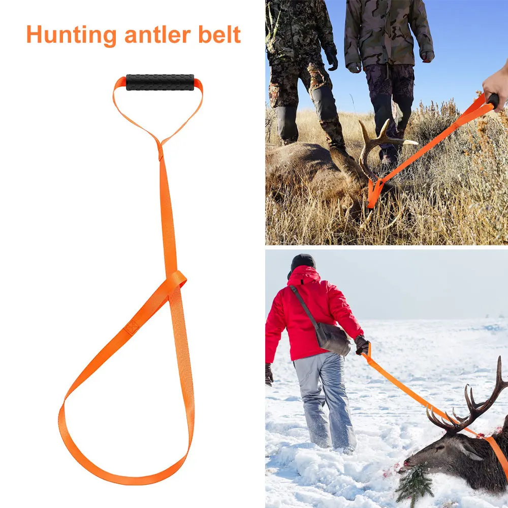 Deer Drag Harness Durable Multifunctional with Comfortable Handle Portable Puller Dragging Pull Rope for Outdoor Equipment Farm