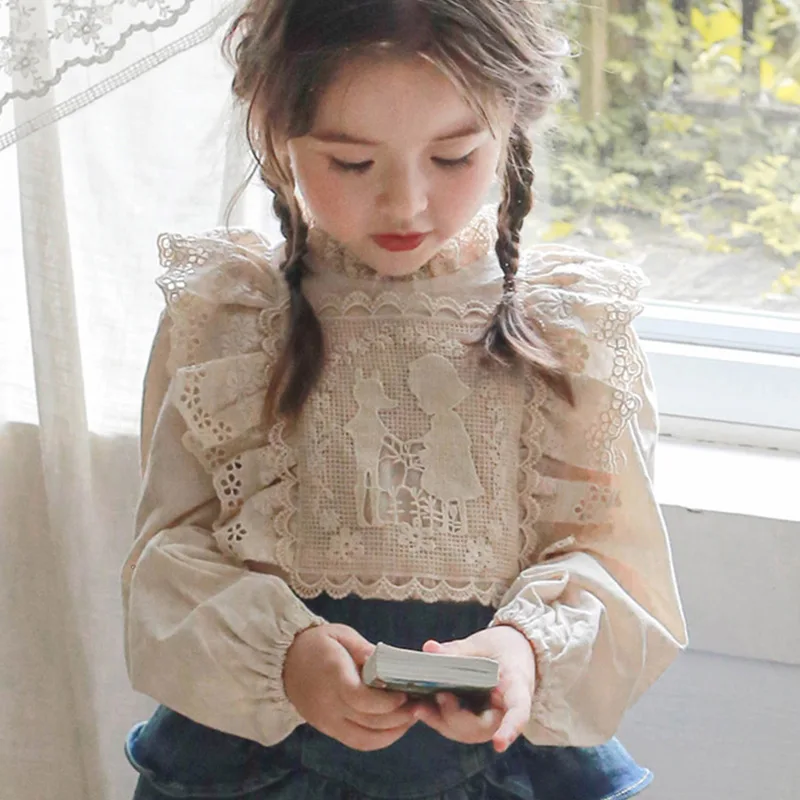 Set estate per bambine neonate, camicia con colletto a bambola dolce e