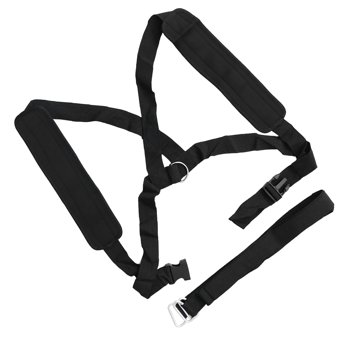 

42x84cm Resistance Running Training Bungee Belt Fitness Running Exercise Band ( Black )