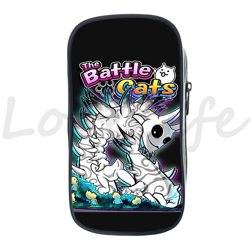 Cartoon Game The Battle Cats Pencil Case Children Pen Bag Boys Girls Pencil Bag Kids Stationery Bag Cosmetic Cases Pencil Pouch 4