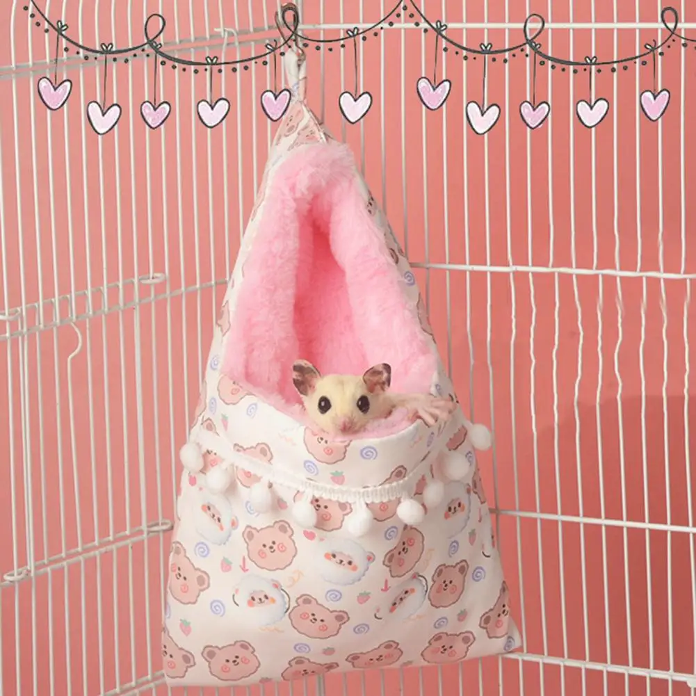 

Ferret Rat Hammock Cage Cozy Plush Sleeping Bag Autumn And Winter Hanging Beds House Nest Hamsters Accessories Pets Supplies