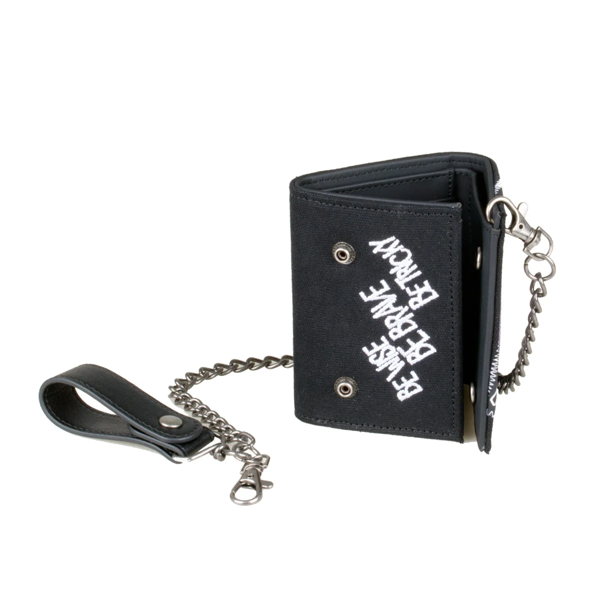 High-Quality Tri-Fold Chain Wallet Stylish Individual Card Holder with ID Windo