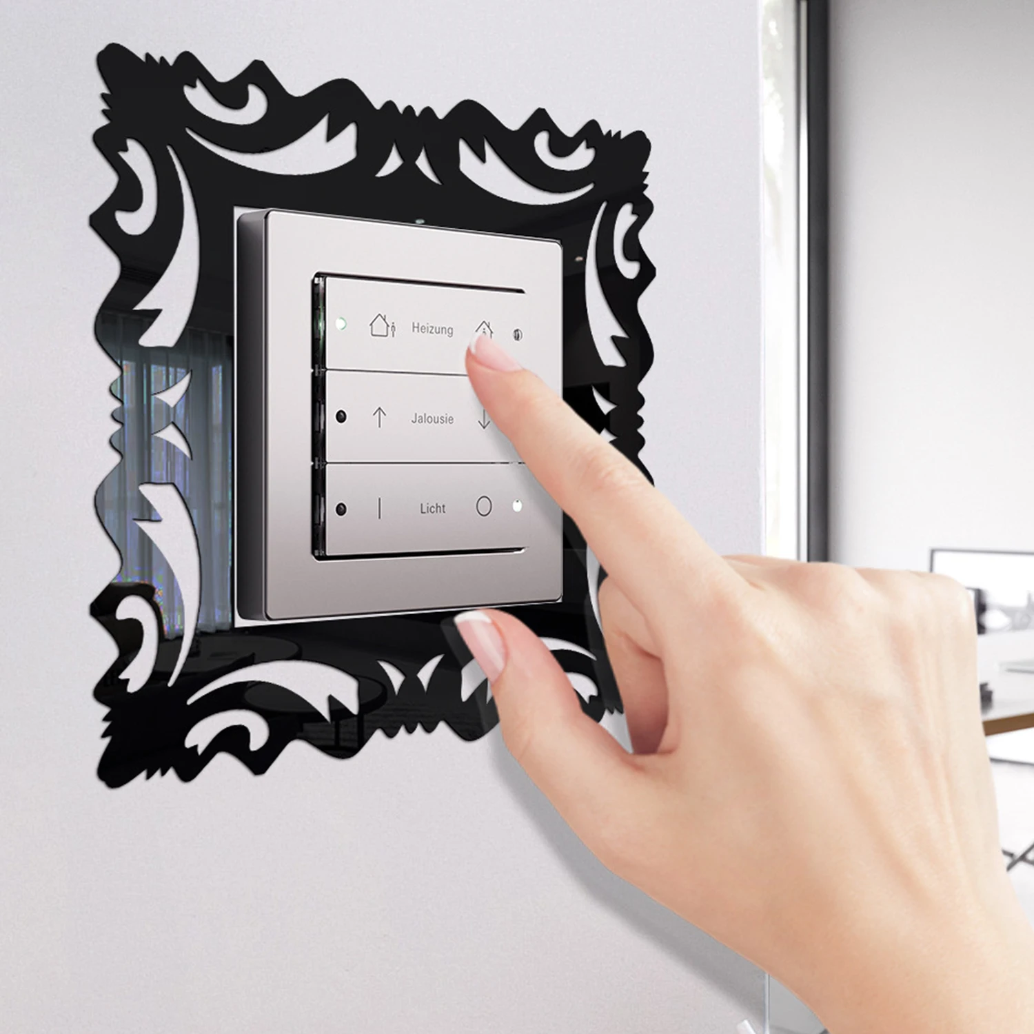 Wall Stickers Mirror Acrylic Switch for Power Frames House Plugs Trims Apartment Decoration Protector