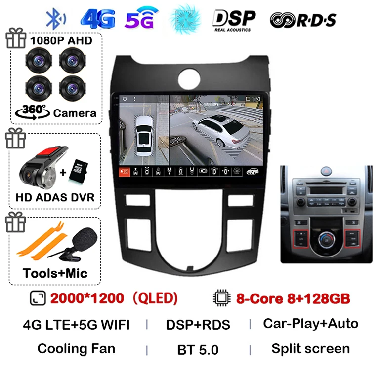 2K 8G-128G 360 DVR