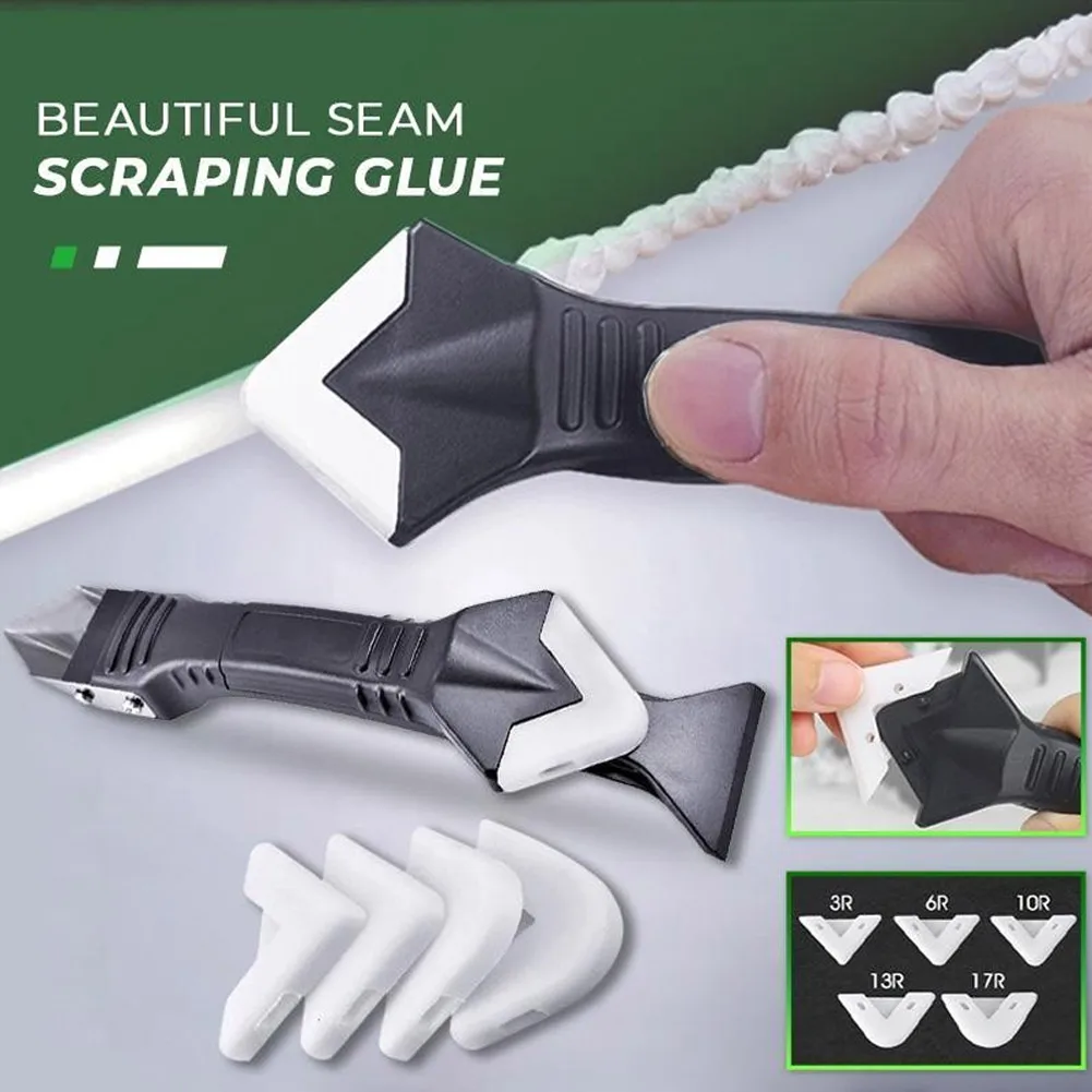 

Scraping Glue Heads Scraper Caulking Mould Removal Hand Tool Set 6pcs/set ABS Plastic Squeegee Artifact 3 In 1