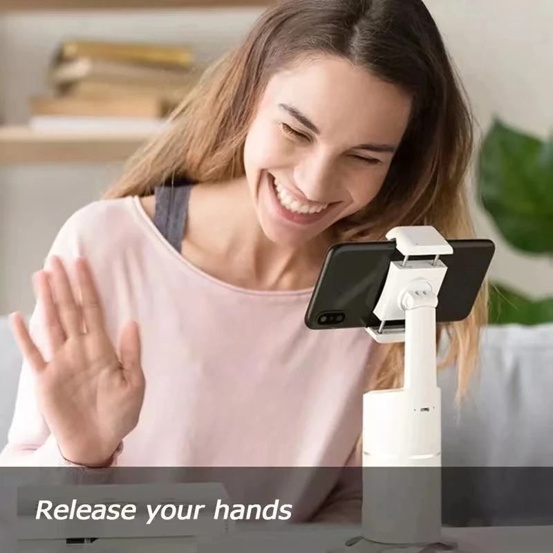 INRAM-Automatic Tracking Shooting Gimbal AI Camera Recognition Face Track 360 Rotation Intelligent Follow Live Shoot Gimbal Stabilizer