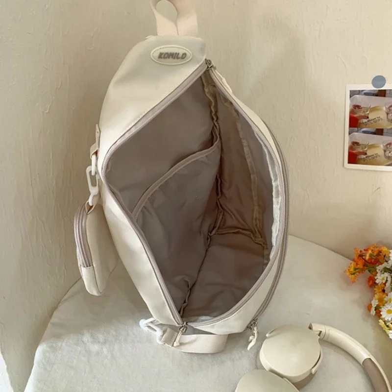 Casual Travel Transparent Zipper Shoulder Bag Vintage Women All Match Simple Ita Bag Y2K Girls Fashion Crossbody Bags Handbags