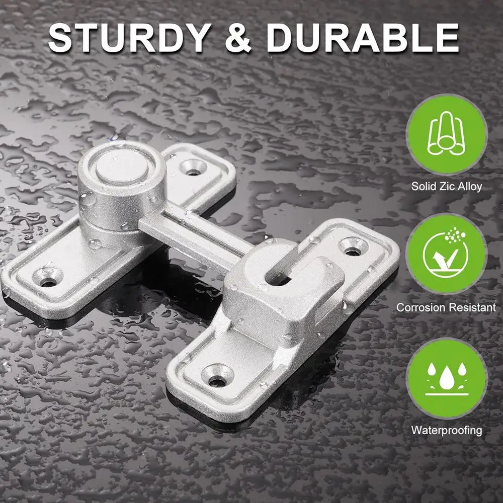 Description Picture 5 of itemSliding Barn Door Lock 90/180 Degree Heavy Duty Barn Door Latch Minimalist Barn Gate Lock Wear-resistant Hardware For Barn Door