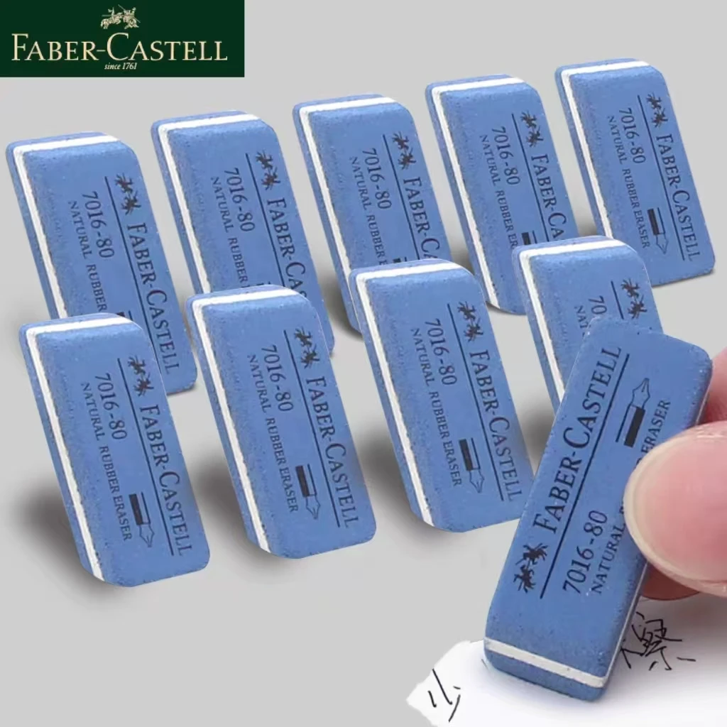 Faber Castell Natural Rubber Eraser for Gel/Ink/Ballpoint/Fountain Pen Sand Rubber 3Pcs Erasable School Exam Supplies