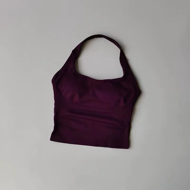 2PCs Peach High Waist Belly Hip Lifting Sports Bras Shorts Suit Gathering Shock-proof Neck Halter Yoga Suit Running Fitness Set