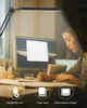 LED Folding Metal Desk Lamp Clip on Light Clamp Long Arm Diming Table Lamp 3 Colors Adjustable For Living Room Reading Computers 4