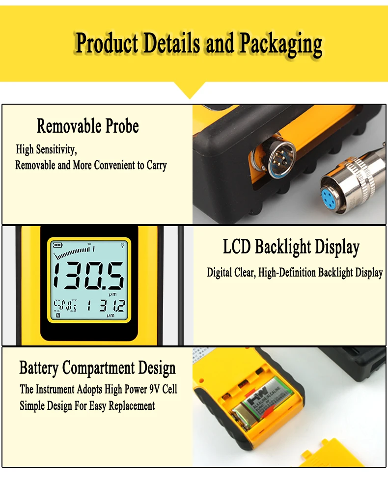 AR931 High Accuracy Separate Layer Thickness Gauge Meter, Thickness Tester