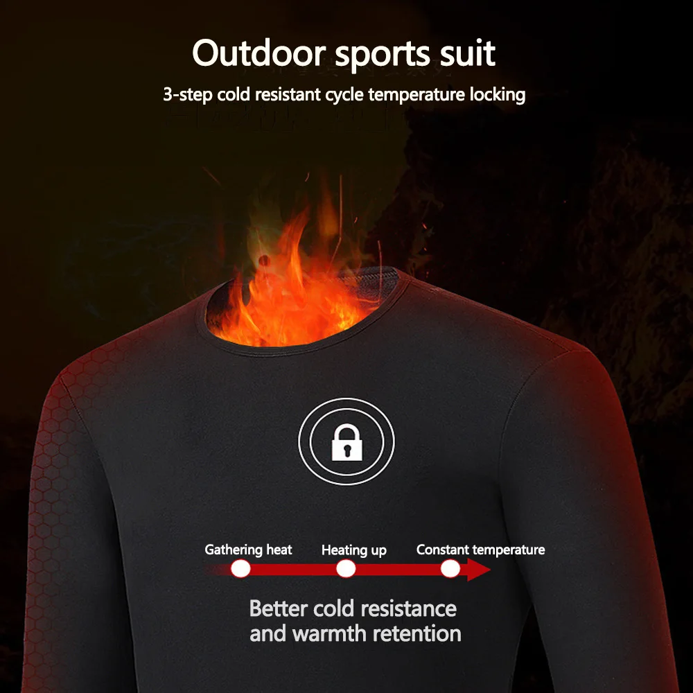 28 Areas Electric Heating Underwear Lightweight Intelligent Temperature Control Long Sleeved Men's Women's Warm Underwear heated vest