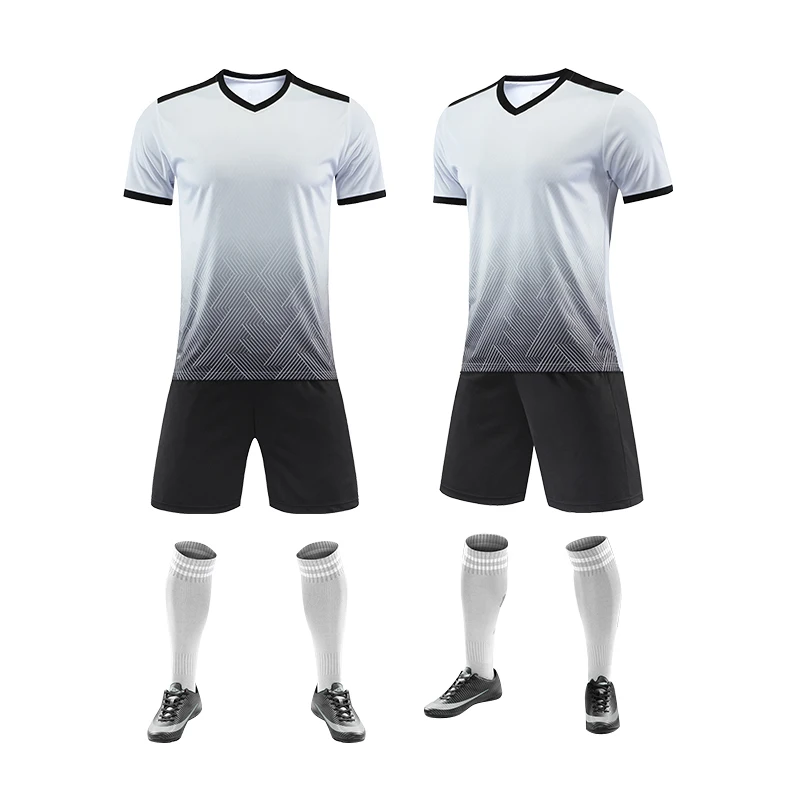 2024 Summer Men Print Short Sleeve Sports Training Football Jersey Uniform Man Breathable Fitness Running Breathable Shorts Sets