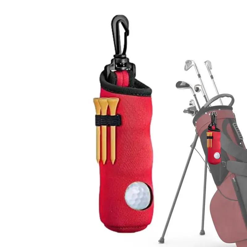 

Golf Tee Holder Carry Pouch Bag For Golf Ball And Tee Golf Tee Organizer Bag With Hook Golf Accessory Waist Belt Holder For 3