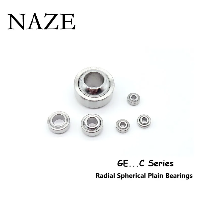 NAZE4PCSSelfLubricatingRadialSphericalPlainBearingsGE4CGE5CGE6CGE8CGE10CGE12CGE15C