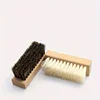 Advanced Wooden Horse Hair Brush - Soft and Hard Hair Brush for Daily Cleaning, Shoe Washing, Durable and Effective Care 1