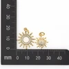 Fashion Sun Totem Charms Pendant CZ Zircon Gold Plated Necklace DIY Birthday Party Jewelry Findings Accessories Making For Women 5