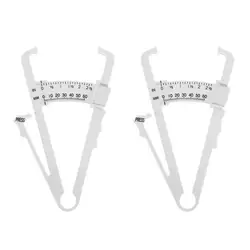 2pcs Skinfold Caliper Measures Men Women Body Fat Tester Analyzer for Measuring