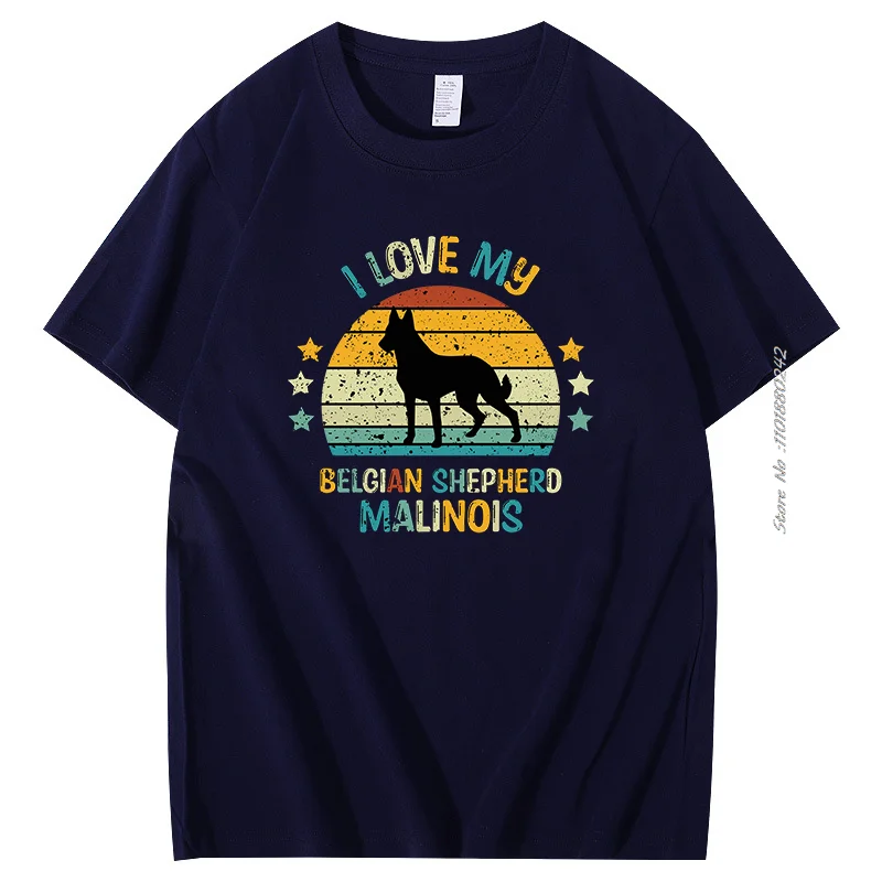 Funny Belgian Shepherd Malinois Cotton men's short sleeve t-shirt