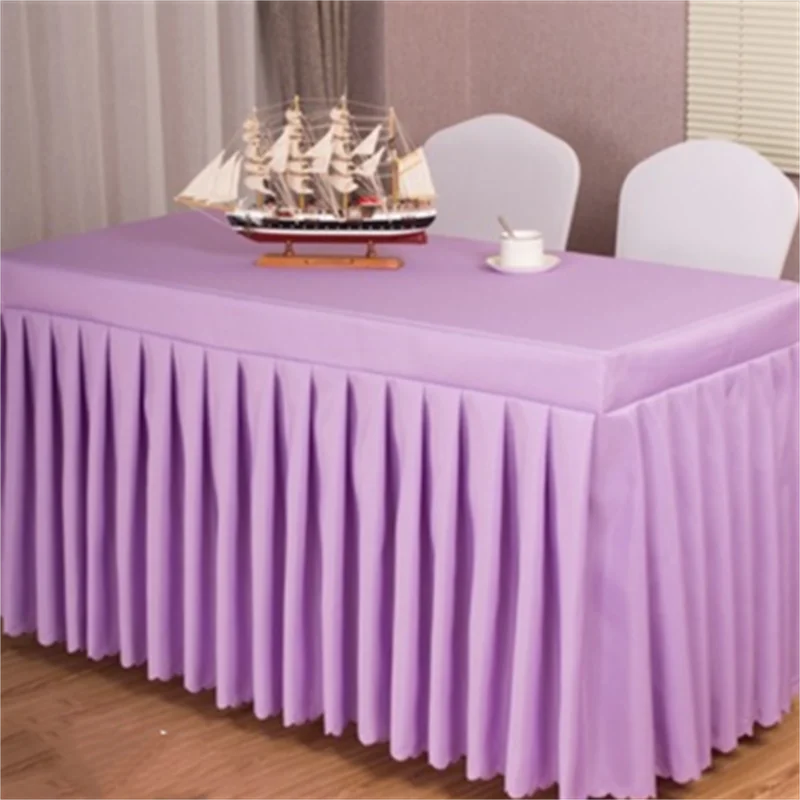 

European Rectangle Table Cloth Solid Skirt Tablecloth with Tassels for Party Wedding Banquet Hotel Table Decorate Table Covers