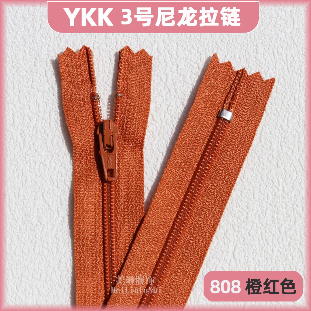 30 50 100 Stück YKK3 # Nylon-Reißverschluss mit geschlossenem Ende, 18 cm, Bekleidungszubehör, Original-Hosenreißverschluss – Detail 14