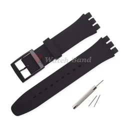 Colorful Silicone Sports Watch Band - Versatile Replacement Wrist Strap for Men and Women Accessories (Black)
