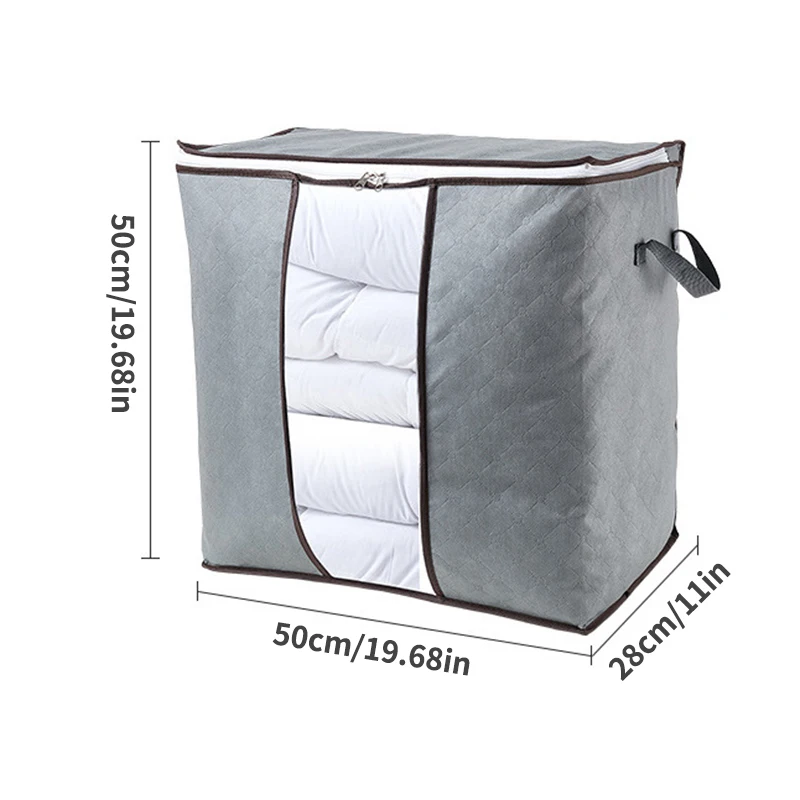 1PC/2PCS Quilt storage bag Home moisture-proof clothing quilt storage bag thickened non-woven fabric 6