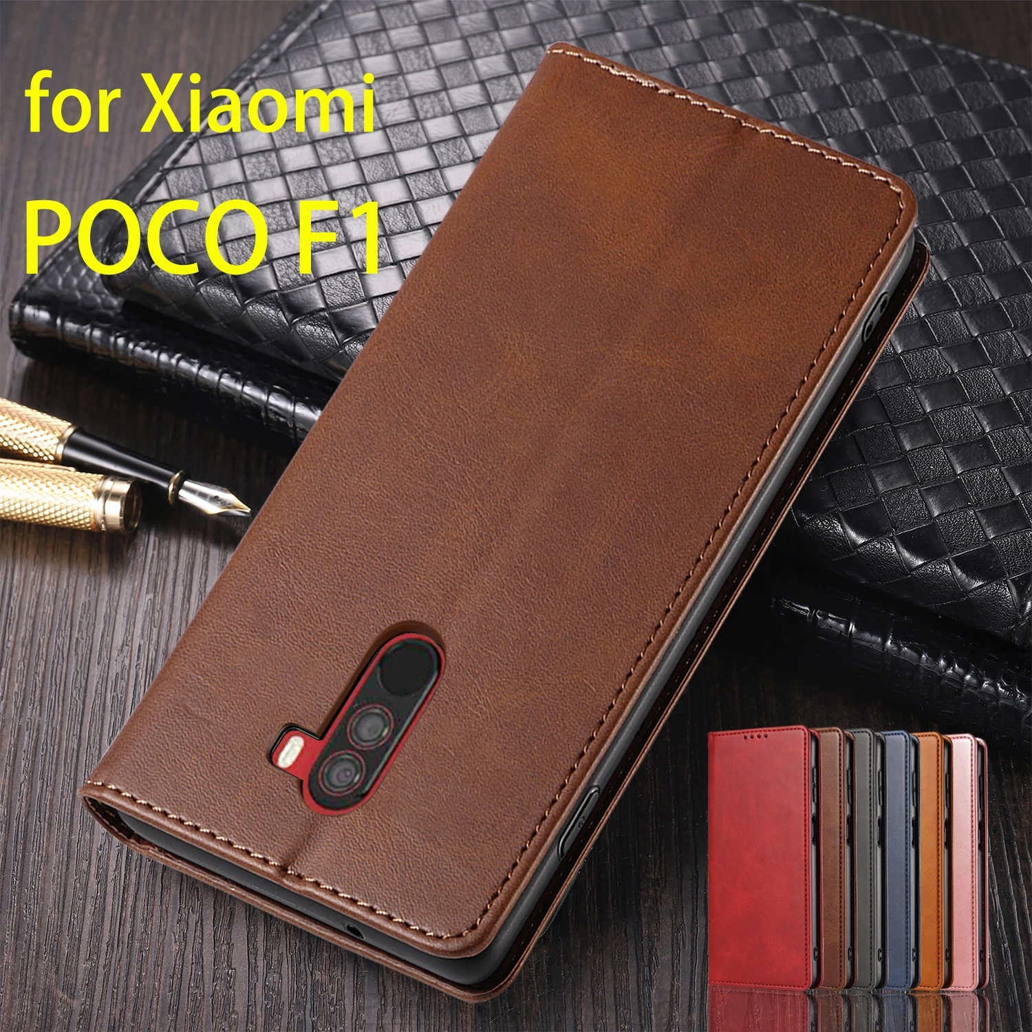 

Кожаный чехол для Xiaomi POCOPHONE POCO F1, флип-чехол, держатель для карт, кобура, магнитный Привлекательный чехол, кошелек, чехол, Fundas Coque