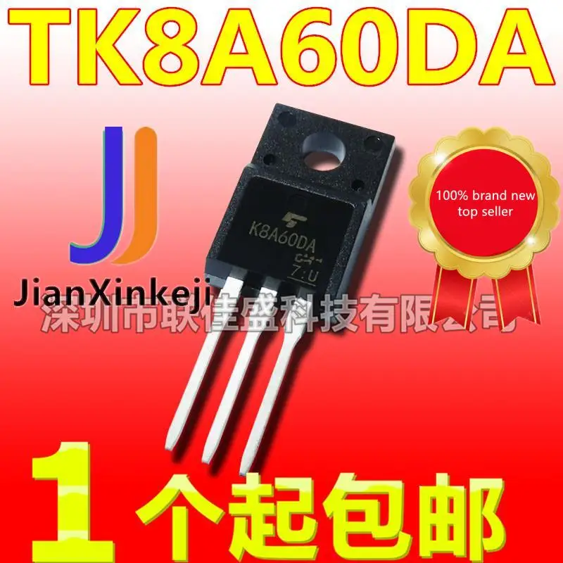 

10pcs 100% orginal new in stock TK8A60DA K8A60DA 7.5A 500V N-channel MOS tube field effect tube TO-220F