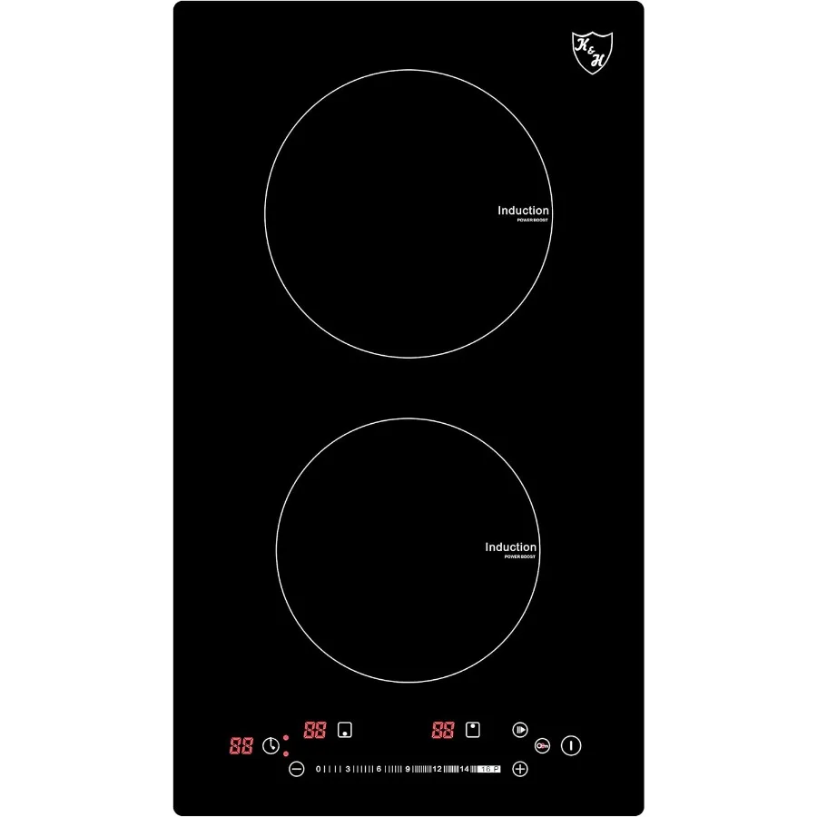 Portable Dual Induction Cooktop with 17 Heating Levels