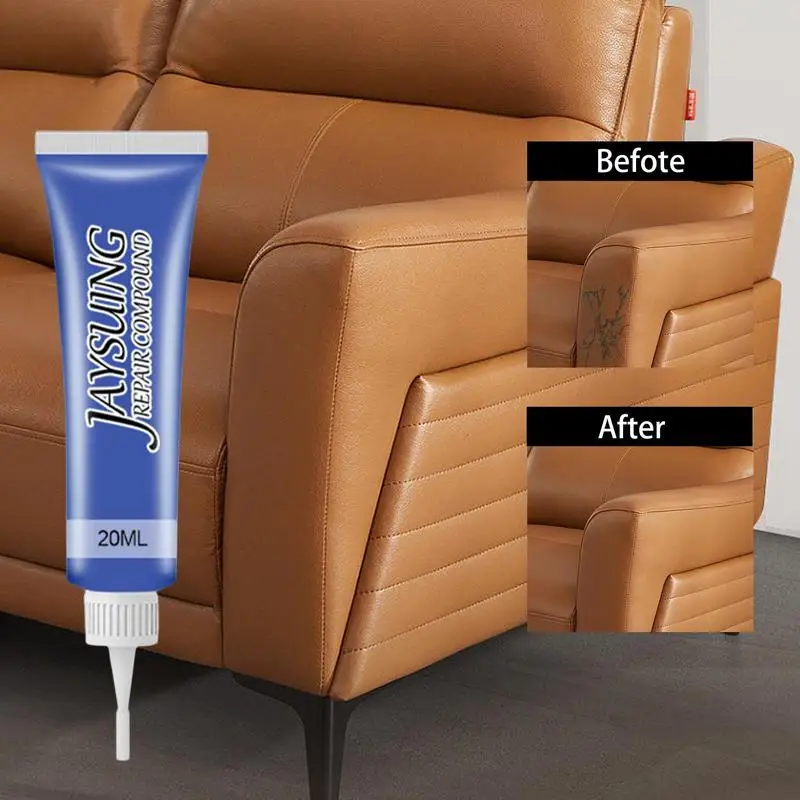 20ml Leather Filler Repair Gel Agent Auto Car Seat Sofa Coats Holes Scratch Cracks Complementary Refurbishing Cream Repair Paste leather repair gel leather repair kit