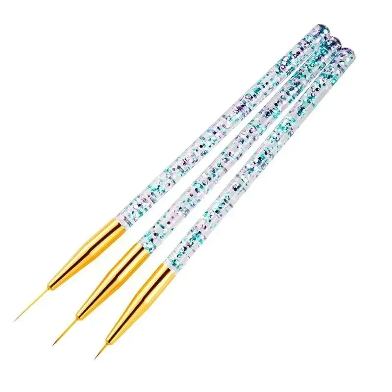 3 Pcs Pull Line Nail Art Brush Nail Art Drawing Pen Chain Link Flower Painting Acrylic Dotting DIY Tool Personality Nail Design