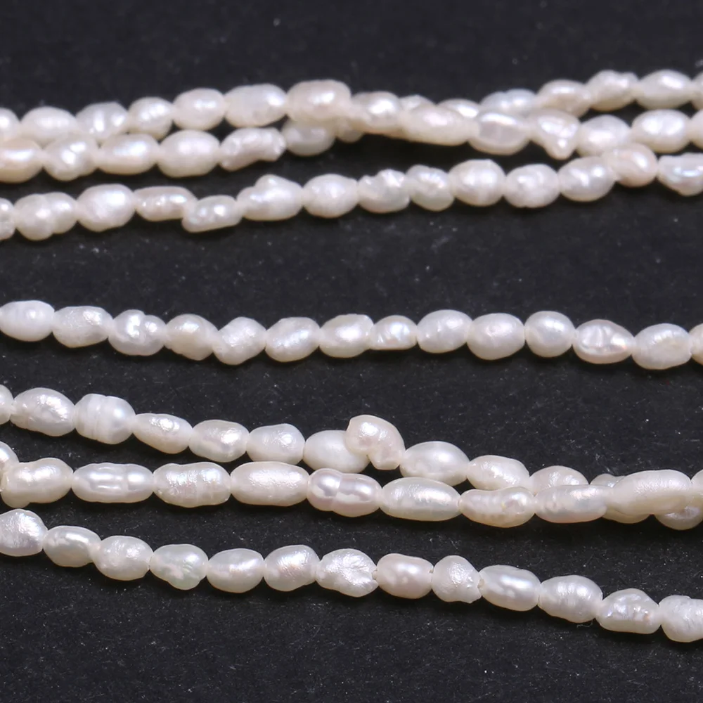 1.8-2mm 교양 진주 천연 담수 진주 쌀 느슨한 구슬 DIY 여성을위한 매력 남성 목걸이 쥬얼리 액세서리 만들기