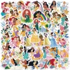 50PCS Disney Cute Cartoon Princess Stickers DIY Diary Laptop Luggage Skateboard Graffiti Decals Classic Toy 2