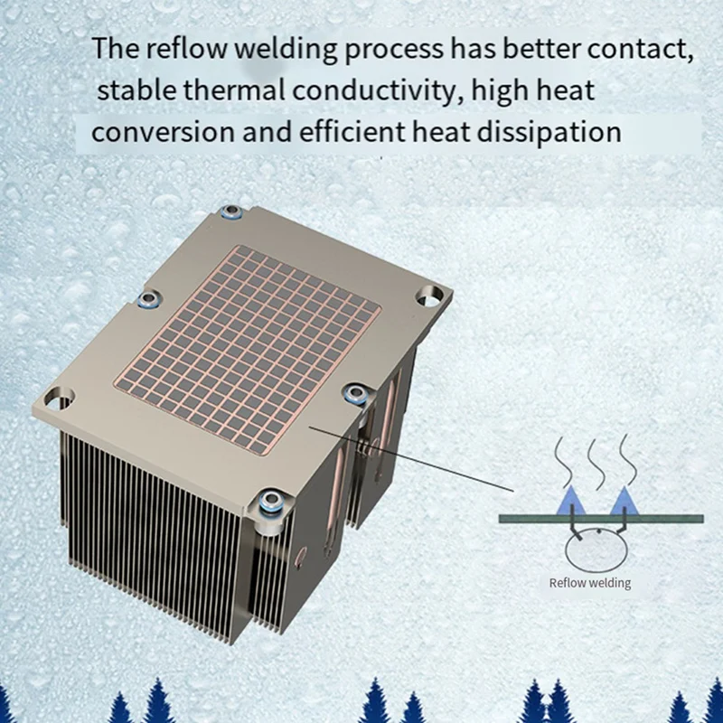 Cooling Fan LGA3647-2U-R83 240W For Lga 3647 Narrow Type Radiator 2U Heat Sink 4 Heat Pipe Side Blow